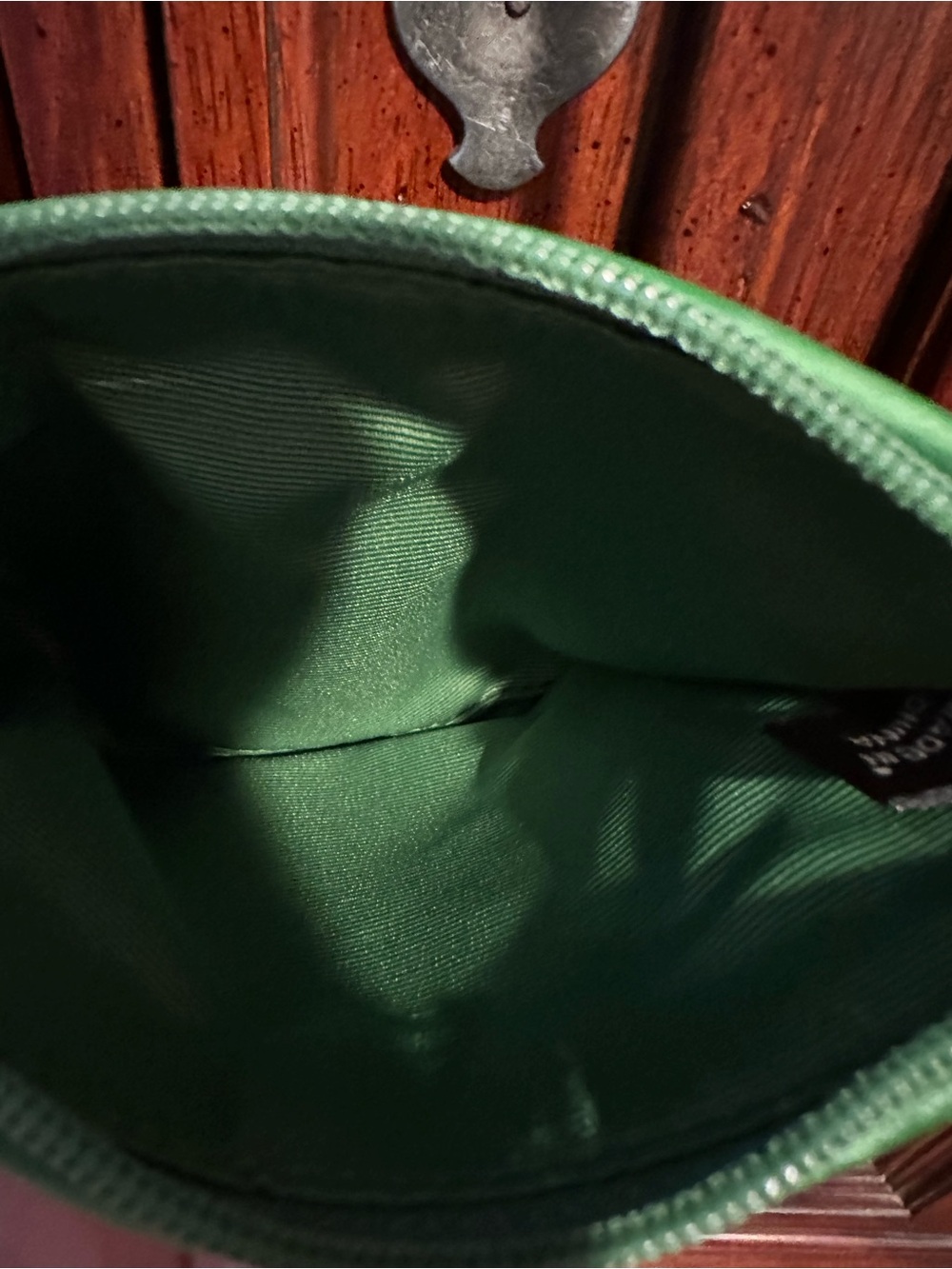 *stained* Satin COACH Wristlet - GREEN Women Bags - Picture 5 of 8
